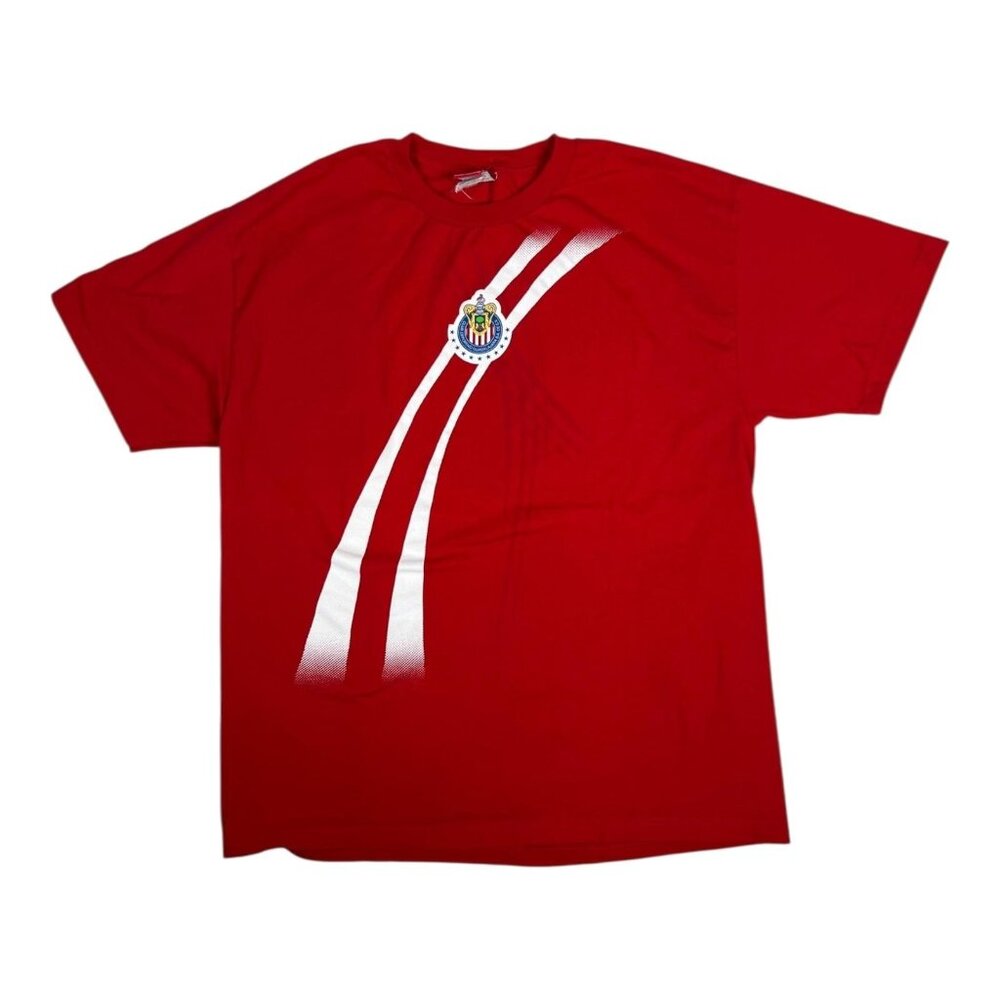 Vintage Chivas de Guadalajara T-Shirt Mens XL Red White Soccer Futbol Y2K